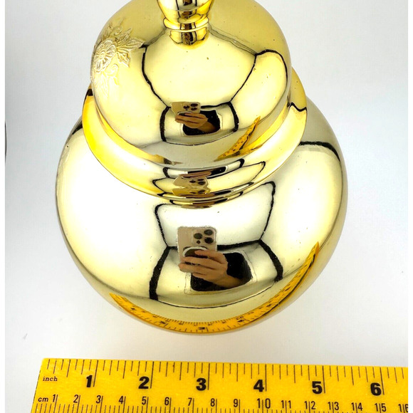 Japanese Ginger Jar Gold Gilt Silver Pheasant - Picture 9 of 10